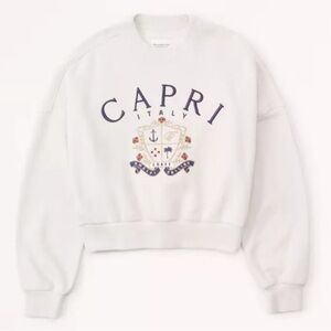 A&F Cream Capri Italy Amalfi Coast Sunday Crew